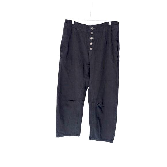 Free People Pants - Free People We the Free Osaka Jeans Black Barrel Leg Basic Relaxed Size 29